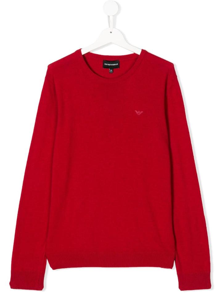 Emporio Armani Kids Knitted Jumper - Red
