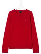 Emporio Armani Kids Knitted Jumper - Red
