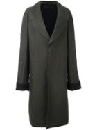 Haider Ackermann Stitching Detail Coat, Women's, Size: Medium, Green, Cotton/linen/flax/rayon