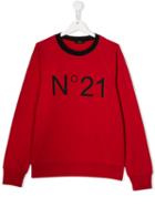 Nº21 Kids Logo Sweatshirt - Red