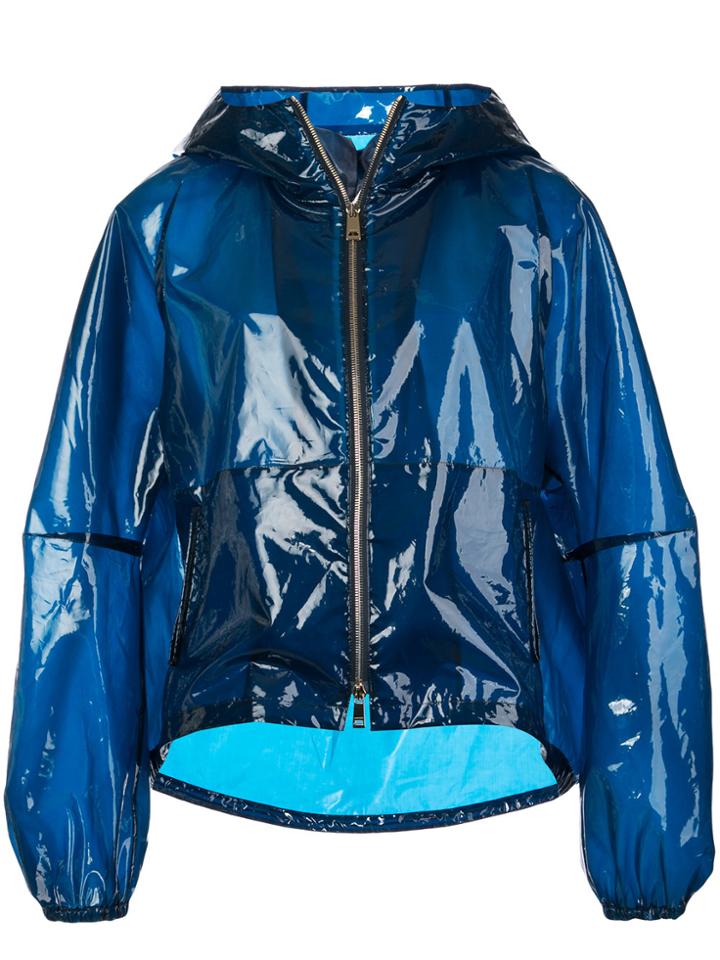 Jil Sander Transparent Hooded Jacket - Blue