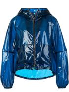 Jil Sander Transparent Hooded Jacket - Blue