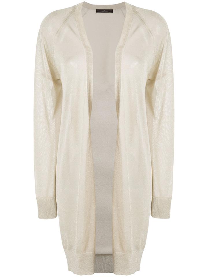 Max Mara Open Front Cardigan - Nude & Neutrals