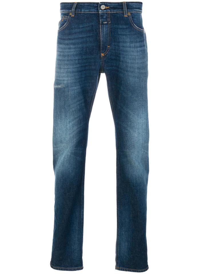 Closed Washed Jeans With Turn Up Cuffs - Blue