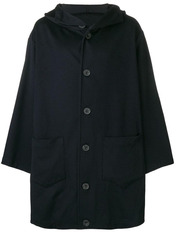 Cini Buttoned Midi Coat - Blue