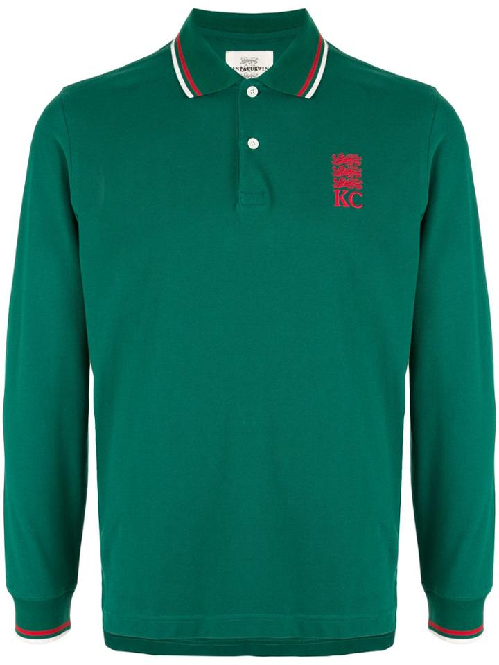 Kent & Curwen Long Sleeve Polo Shirt - Green