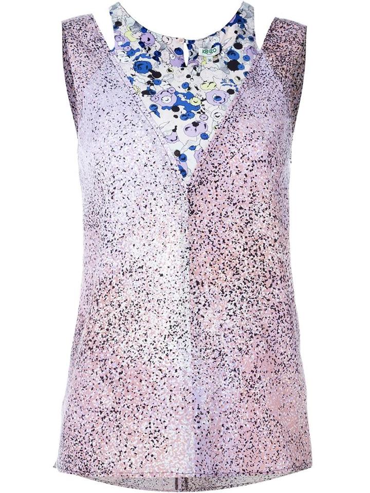 Kenzo 'sand' Top, Women's, Size: 36, Pink/purple, Silk