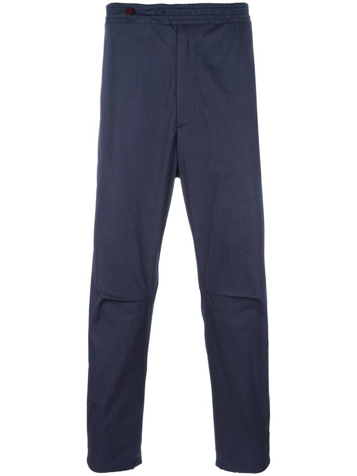 Oamc Cropped Trousers, Men's, Size: 31, Blue, Cotton
