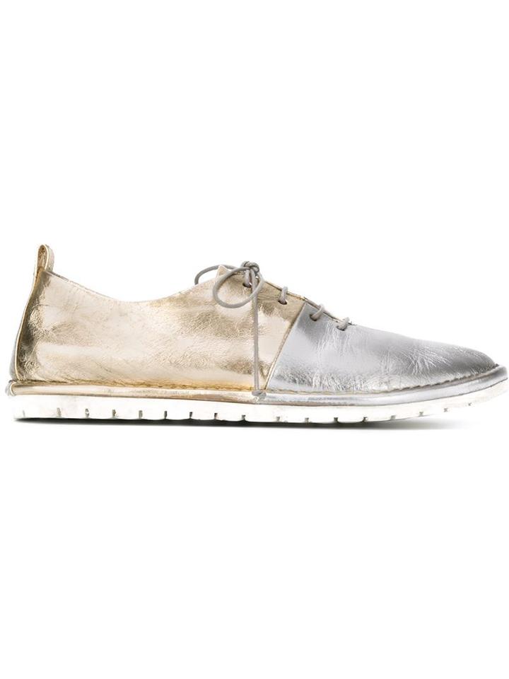 Marsèll Metallic (grey) Lace-up Shoes, Women's, Size: 38, Calf Leather/rubber/leather/suede