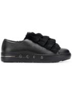 Baldinini Layered Fur Sneakers - Black