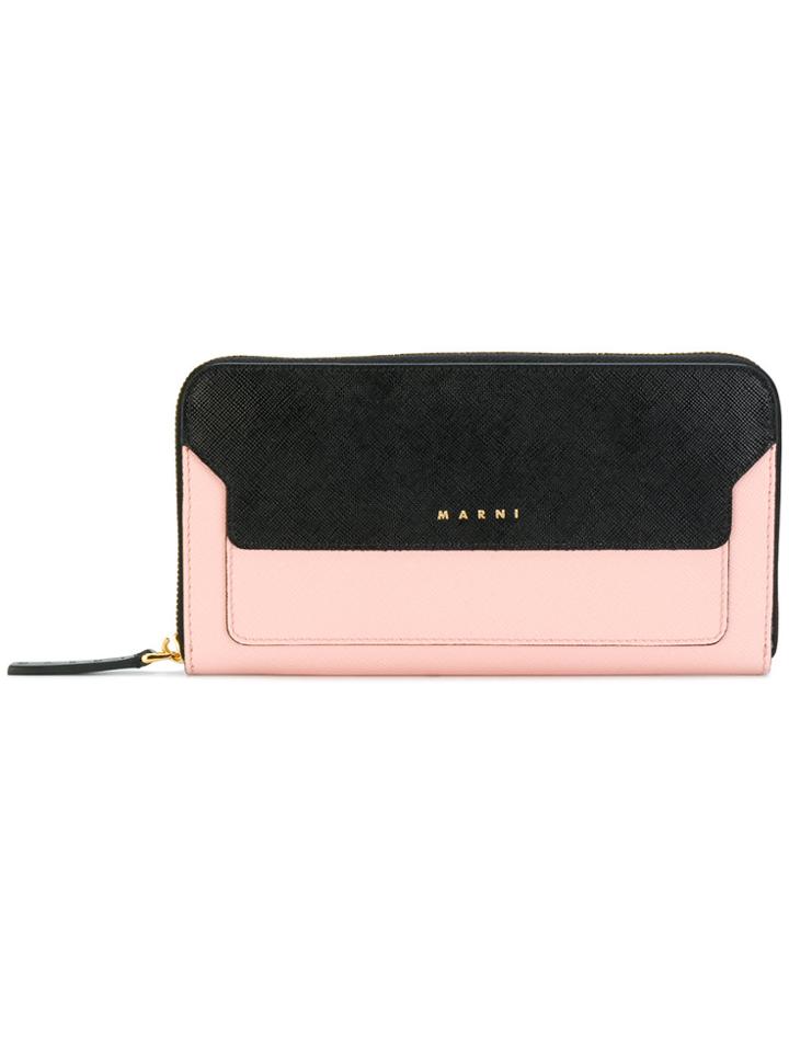 Marni Trunk Zip Around Wallet - Black