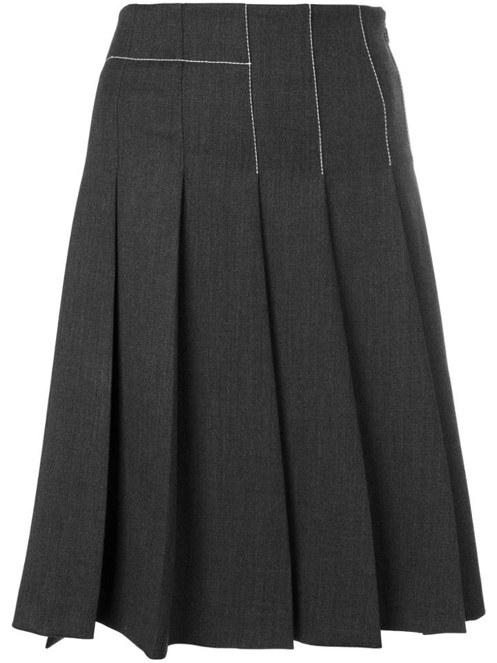 Neil Barrett Pleated Skirt - Grey