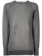 Crew Neck Jumper - Men - Cotton/paper/rayon - 3, Grey, Cotton/paper/rayon, The Viridi-anne