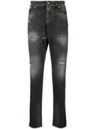 John Richmond Distressed Decorative Stud Jeans - Black