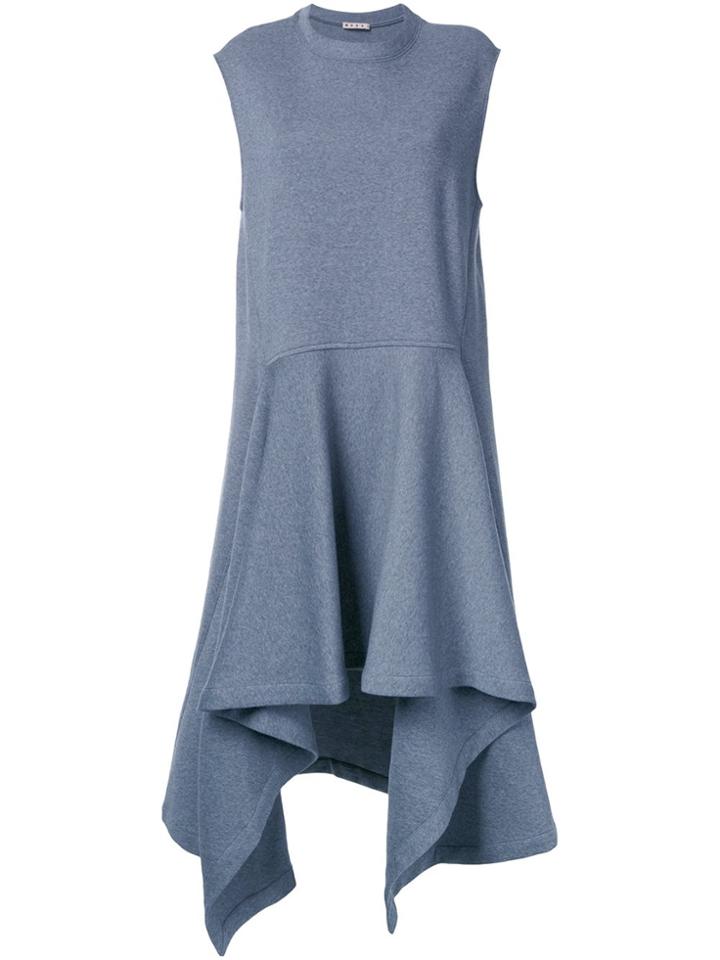 Marni Asymmetric Double Faced Dress - Grey