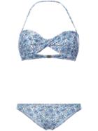 Thorsun - Printed Halterneck Bikini - Women - Polyester/spandex/elastane - M, Blue, Polyester/spandex/elastane