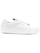 Z Zegna Embroidered Low-top Sneakers - White