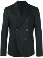 Emporio Armani - Double-breasted Blazer - Men - Polyamide/polyester/spandex/elastane/viscose - 46, Black, Polyamide/polyester/spandex/elastane/viscose