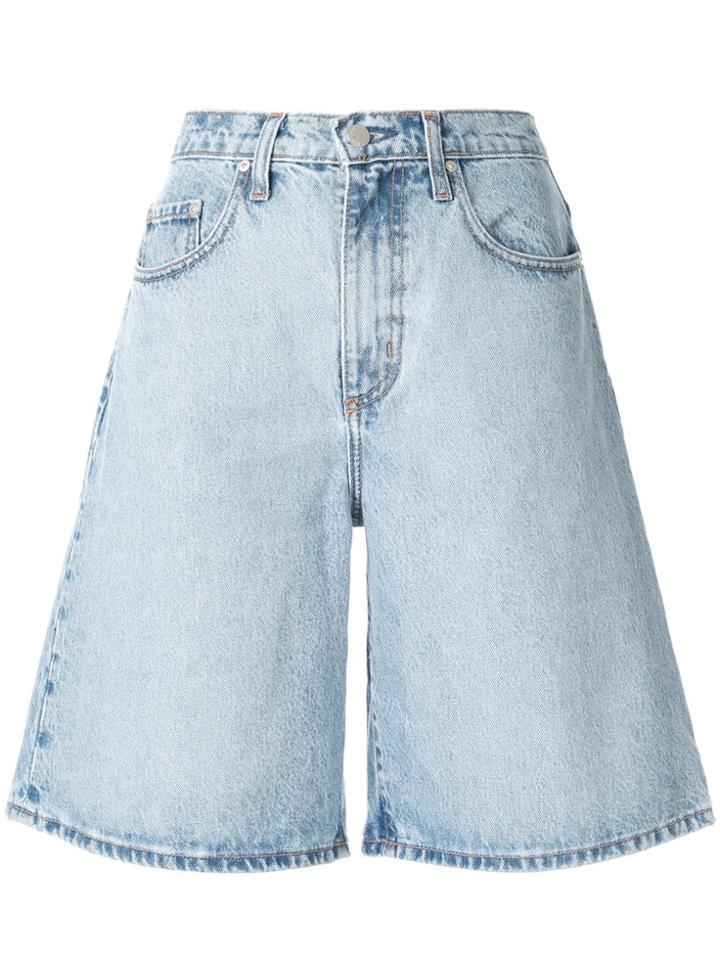 Nobody Denim Tidal High-waisted Denim Shorts - Blue