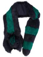 Muveil Fur Stole, Women's, Blue, Rabbit Fur