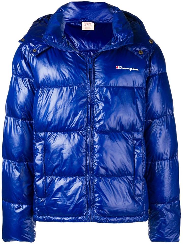 Champion Hooded Padded Jacket - Blue
