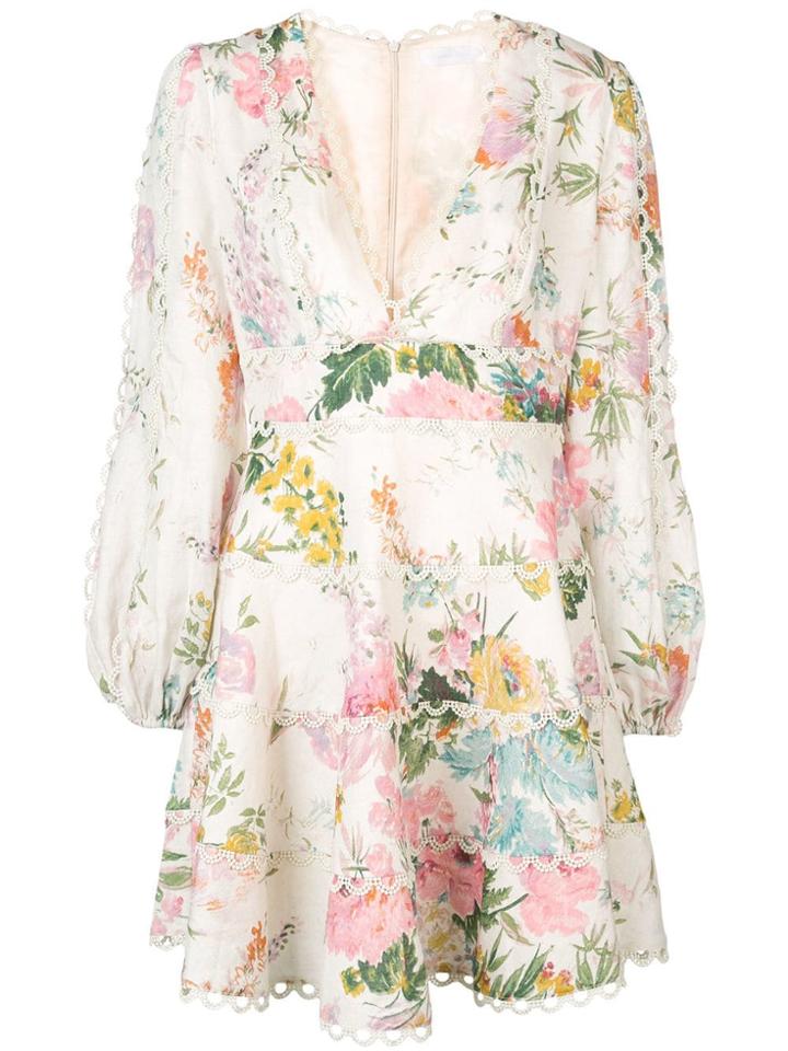 Zimmermann Short Floral Dress - Pink