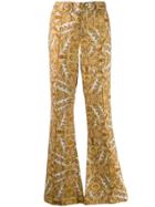 Zimmermann Flared Paisley Trousers - Brown