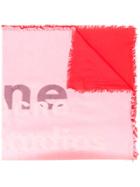 Acne Studios Ombré Logo Scarf - Pink