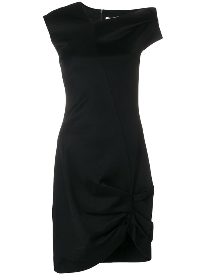 Helmut Lang Asymmetric Fitted Dress - Black