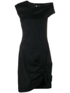 Helmut Lang Asymmetric Fitted Dress - Black