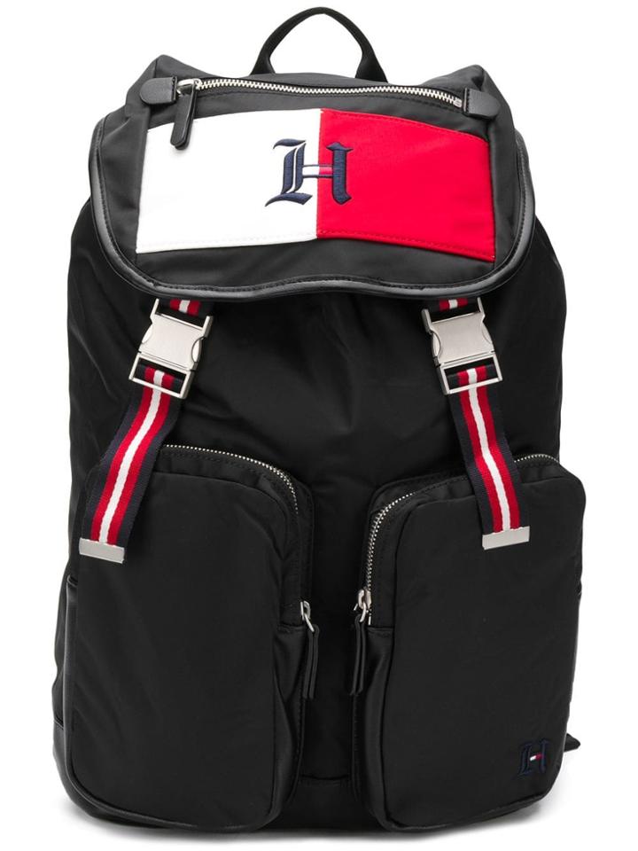 Tommy Hilfiger Buckled Backpack - Black
