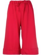 Simone Rocha Wide-leg Cropped Trousers - Red