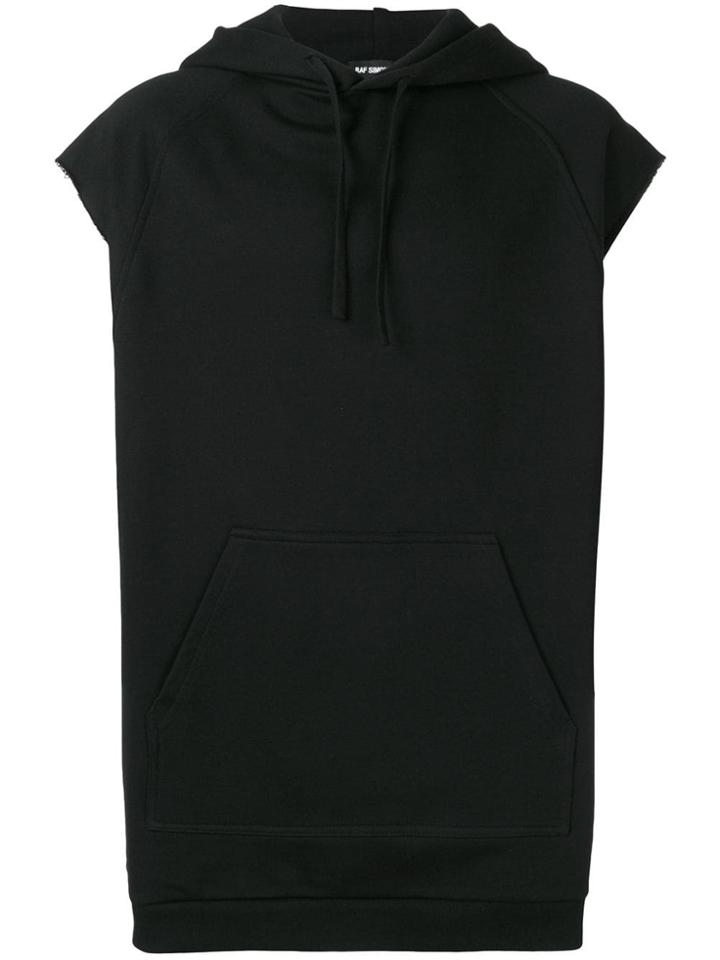 Raf Simons Sleeveless Drawstring Hoodie - Black