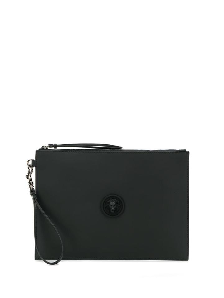 Versus Flat Logo Clutch - Black