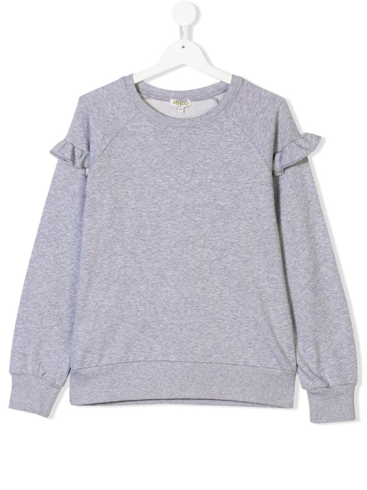 Kenzo Kids Ruffled Sleeve Sweater - Grey