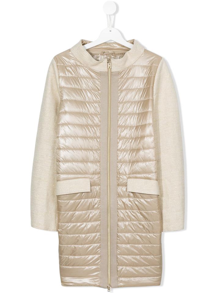 Herno Kids - Teen Padded Coat - Kids - Cotton/linen/flax/acrylic/polyester - 14 Yrs, Nude/neutrals