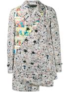 Comme Des Garçons Homme Plus Printed Double Breasted Blazer - Grey