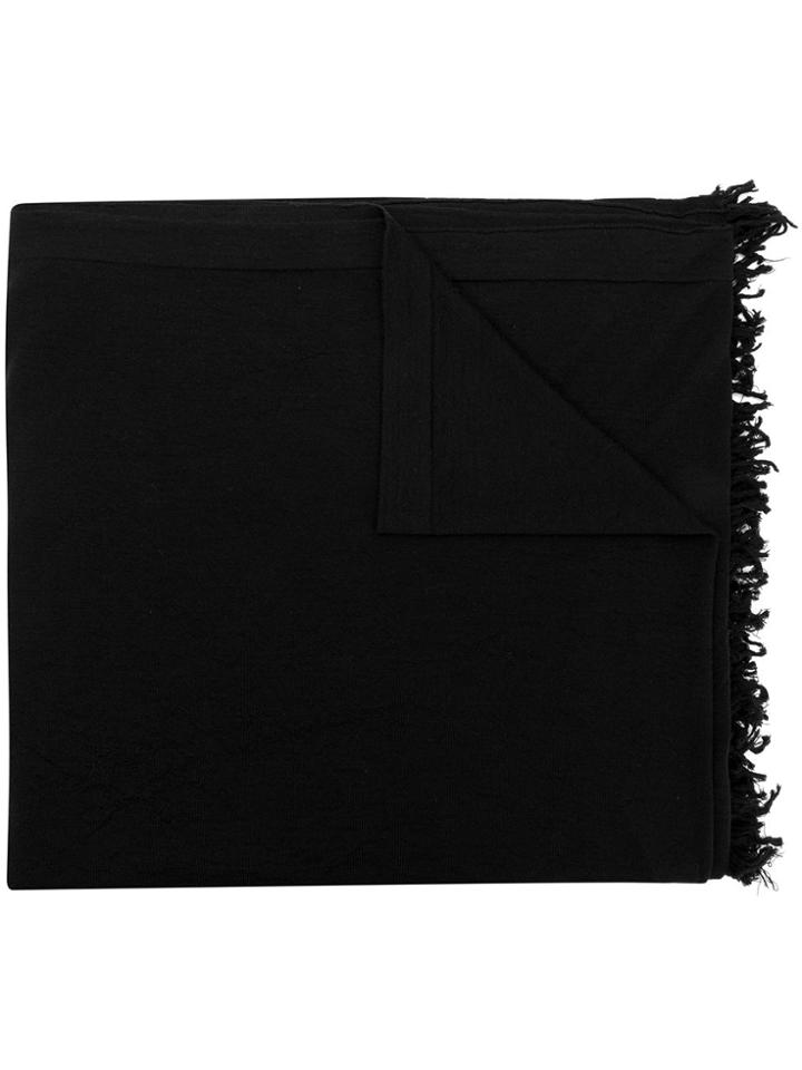 Rick Owens Fringed Scarf - Black