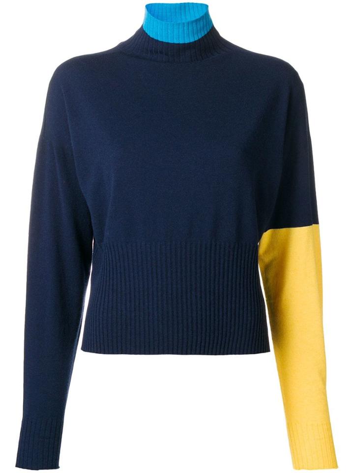 Sportmax Plava Colour-block Jumper - Blue