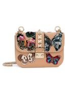 Valentino Valentino Garavani Glam Lock Butterfly Shoulder Bag - Pink &