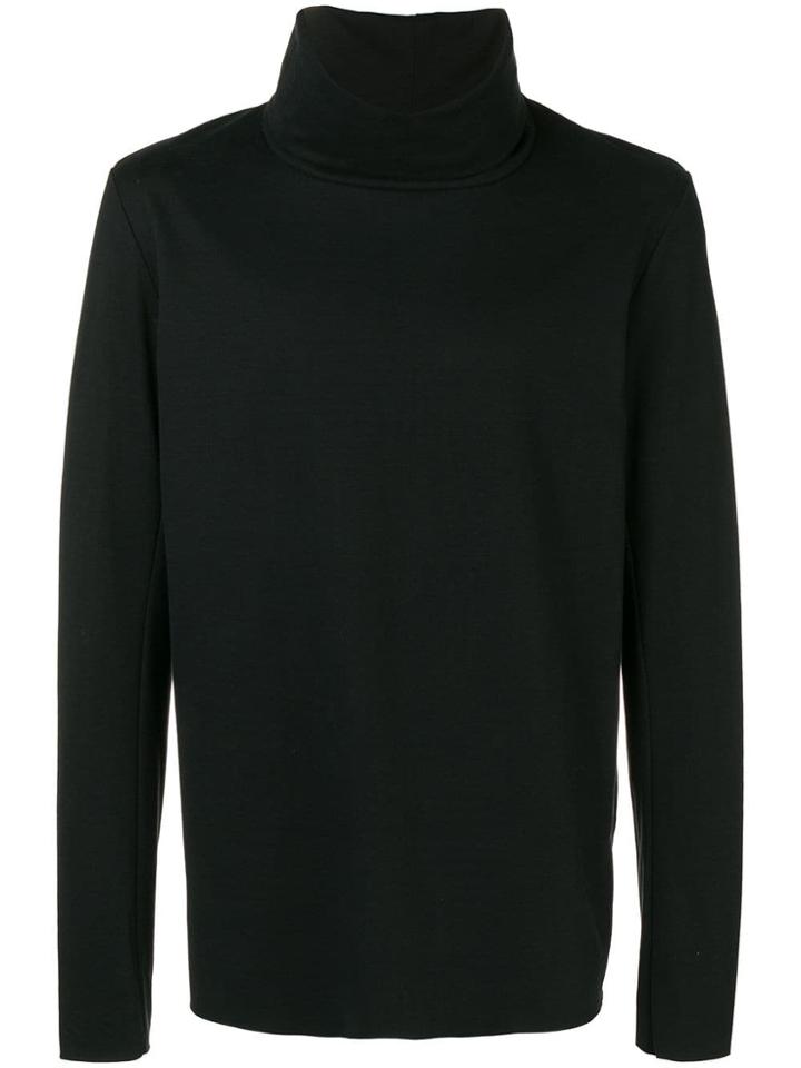 Attachment Funnel Neck Sweatshirt - Black