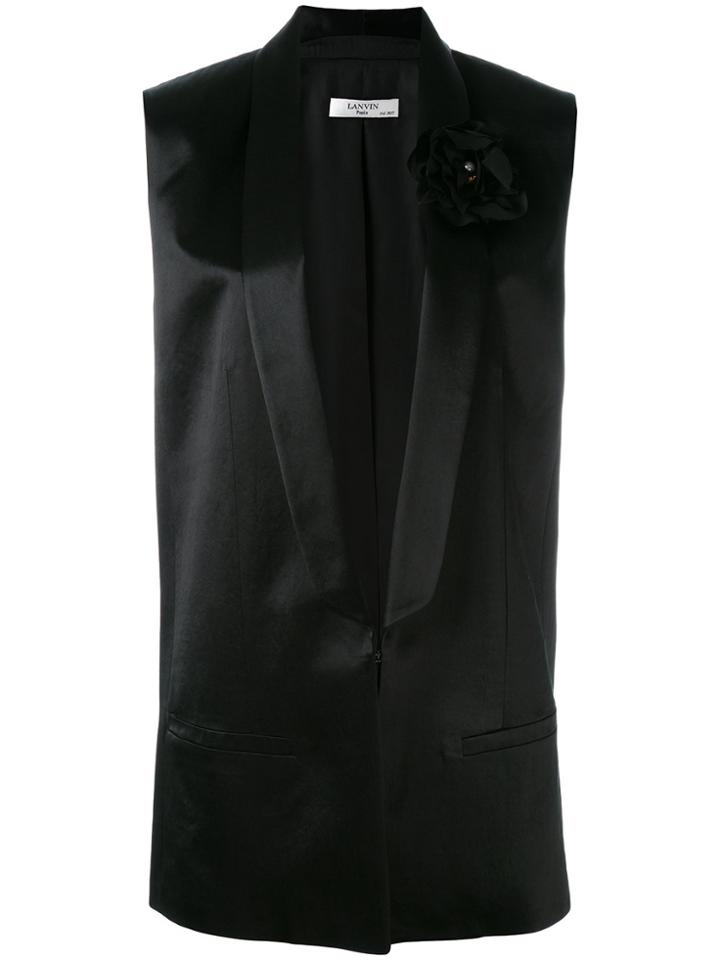 Lanvin Longline Waistcoat - Black