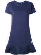 Moncler - Contrast Trim Knitted Dress - Women - Cotton - Xs, Blue, Cotton