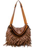 Bottega Veneta Intrecciato Fringed Tote - Brown