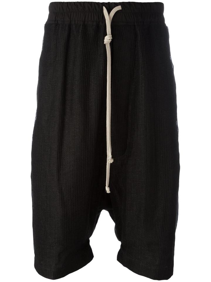 Rick Owens Pod Shorts, Men's, Size: 52, Black, Linen/flax/cotton