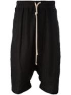 Rick Owens Pod Shorts, Men's, Size: 52, Black, Linen/flax/cotton