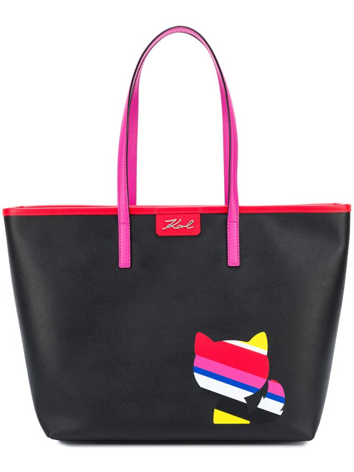 Karl Lagerfeld K Stripes Tote - Black