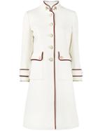 Gucci - A-line Coat - Women - Polyester/acetate/viscose/glass - 44, Nude/neutrals, Polyester/acetate/viscose/glass