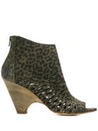 Strategia Cut Out Details Ankle Boots - Green