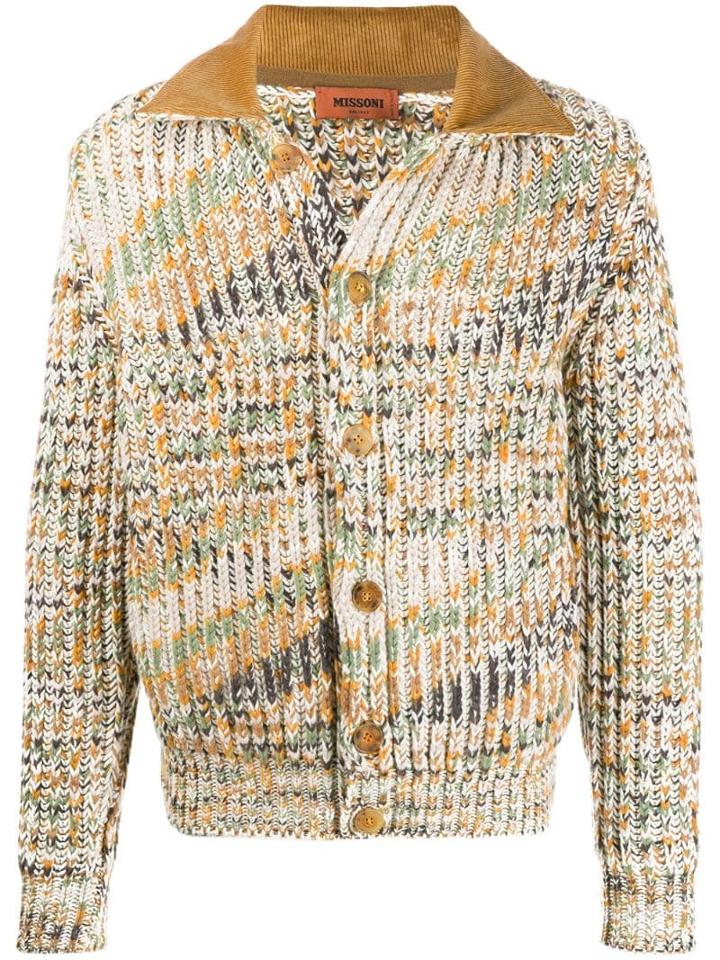 Missoni Corduroy Collar Cardigan - Neutrals